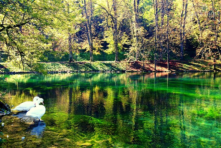 The spring of the Bosna River, Vrelo Bosne, Sarajevo, Bosnia and Herzegovina 